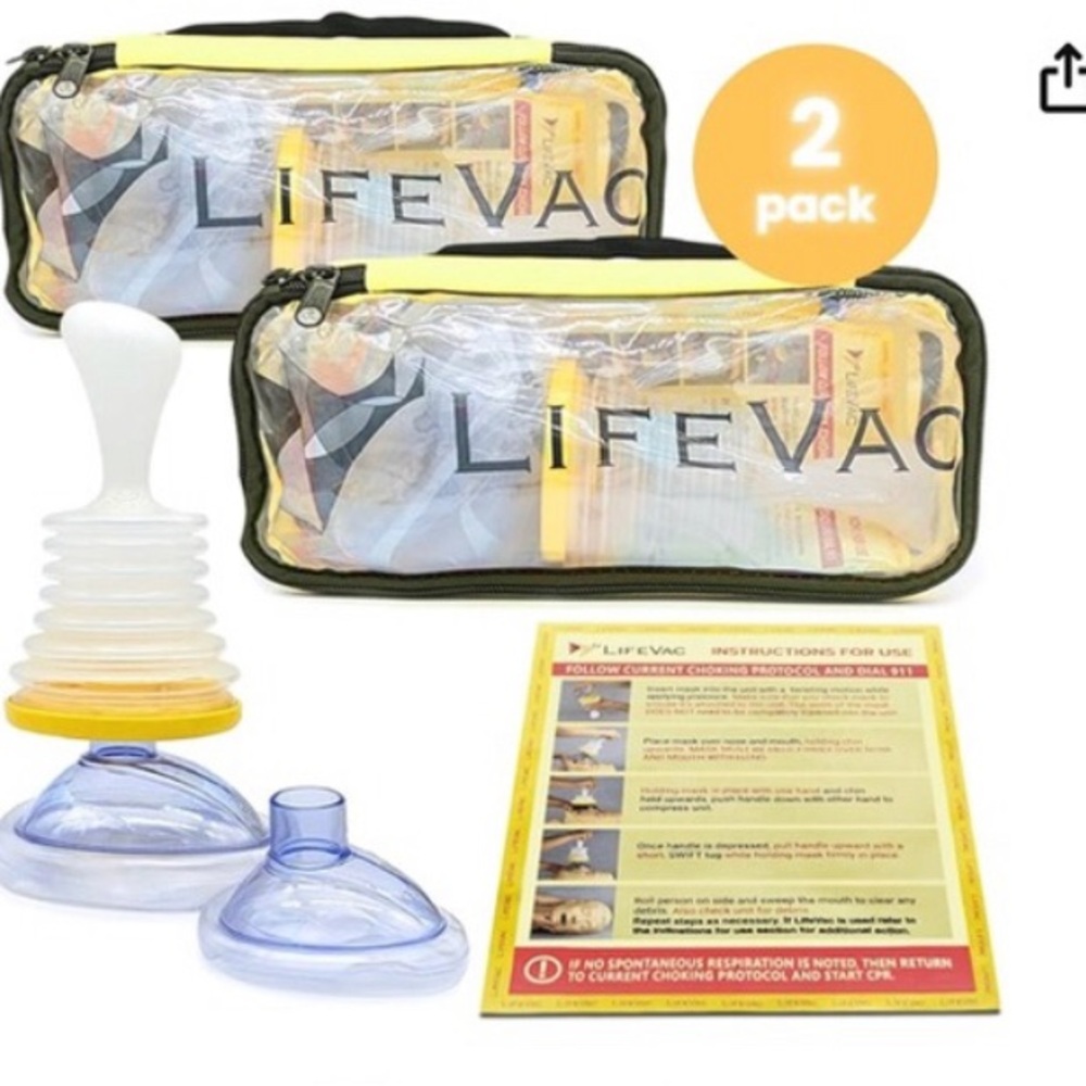 Authentic LifeVac Kit 2 Pack - Portable Suction Rescue Device